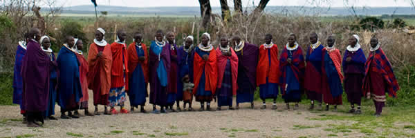 Maasai Villagers Welcome Guests on Cultural Tour